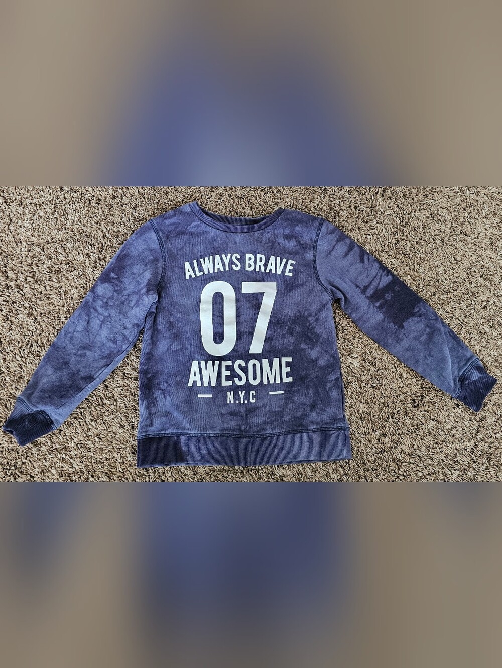 H&M Kid Unisex Sz 6 8 Youth Small Sweatshirt Top Print NYC Pullover S Crewneck